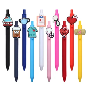New Trend Various Styles Diy Plastic Crafts Anime Cartoon Animal Mascot Pencil Toppers With Pen Clip
