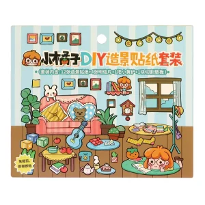 New Trending Small Orange DIY Cute Scene Sticker Set Journal Decorative Sticker With Washi Material