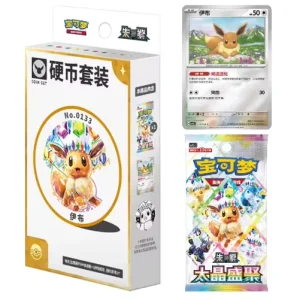 Newest Chinese Authentic Pokemoned Terastal Festival Eevee Coin Set CSV9.5C Trading Card Collectible Booster Blind Boxes