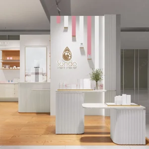 Newest Makeup Salon Store Interior Design Cosmetic Display Cabinet Beauty Shop Furniture Perfume Shop Design