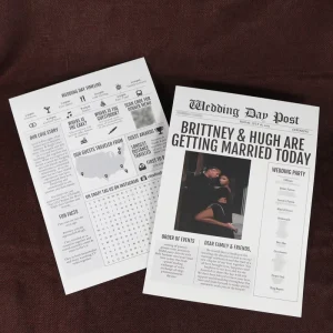 Newspaper Ceremony Program Template Wedding Program Printable Wedding Timeline and Reception
