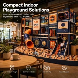 Ninja Course Playground Black Orange TUV ISO 9001 Certified Interactive Screen Steel Frame Contractor Project