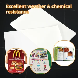 No Bubbles Waterproof Self Adhesive PP Synthetic Paper Tear Resistant Eco Friendly Ideal for Advertising Posters