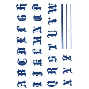 No Watermark Alphabet Letter Semi Permanent Body Art Tattoo tatoo Sticker