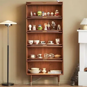 Nordic Standing Cabinet Wooden Sideboard Dust proof Display Large Capacity Figure Display Case Custom Accept