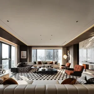 Nordic Style Interior Design 3D Max Rendering Construction Drawing Draft Penthouse Room Professional Idea Latest Trend