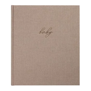 Notebook Manufacturer Custom Hardcover Linen Fabric Big Personalized Design Baby Journal with Gold Stamping