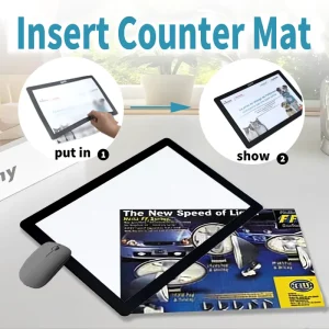 ODM Custom Design Wear Resistant Inset Counter Mat Waterproof PVC Counter Top Display Mat Suitable for Supermarket Checkout