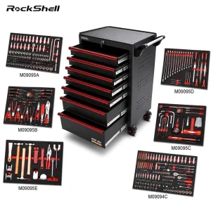 OEM Auto Repair Tool Cart 7-Drawer Heavy Duty 0.8mm Cold Rolled Steel Workshop Storage Cabinet Chrome