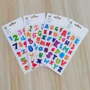 OEM Custom 3D Letter Alphabet Creative Number Vinyl PET Foam PVC Stickers