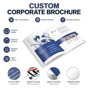 OEM Custom Offset Printed Corporate Publicity Picture Album Poster Brochure Product Book Printing