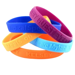 OEM Custom Rubber Band Silicone Bracelet Elastic Wristband With Message or Logo