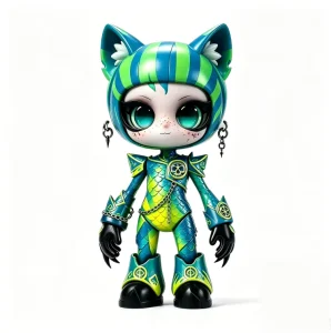 OEM Custom Scale Armor Ear Articulated Action Figure Character Doll With Custom Packaging Custom Service