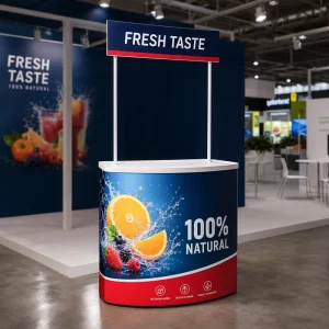 OEM Display PP Promotion Table Retail Portable Exhibition Display Counter Promotion Table Advertisement Table