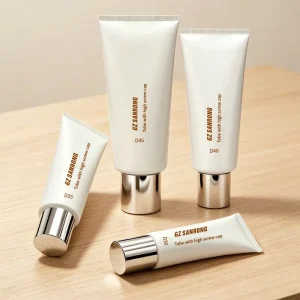 OEM Empty Soft Plastic Cosmetic Packaging Tube 30ml 50ml 60ml 90ml 100ml 120ml 150ml 180ml With Electroplated Screw Cap