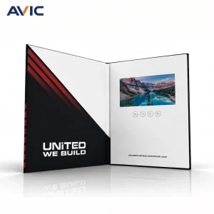 OEM LCD Digital Greeting Card MP4 Player Video Brochure Booklet for Wedding Invitation Marketing Promotion