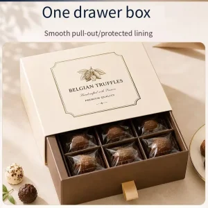 OEM Logo Snacking Food Packaging Eco Friendly Cardboard Four Color Printed Matte Chocolate Box with Lid and Base
