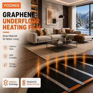 OEM ODM 80cm Infrared Heating Mat Powerful Graphene Factory Foil for Gym Outdoor Kitchen Hotel Bathroom Use 5 Year