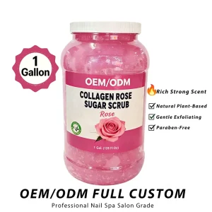 OEM ODM Bulk Size 1 Gallon Strong Fragrance Sugar Scrub Moisturizing Skin Friendly Beauty Salon Sugar Foot Spa Pedicure Scrub