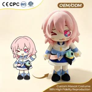 OEM ODM Custom Anime Character Mascot Costume 98% Fidelity 2D To 3D Plush Cosplay Mascot Suit For Convention Brand Event