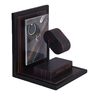 OEM ODM Eco-Friendly Modern Wood Jewelry & Watch Display Stand Customized Retail Use Necklace Display Rack