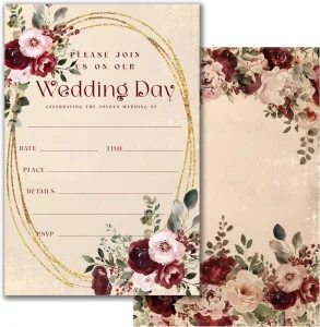 OEM ODM Floral Wooden Wedding Invitation Cards Laser Cut Wedding Favors Gifts for Guests Souvenirs with Envelopes