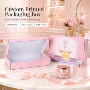 OEM ODM Foldable Custom Printed Corrugated Packaging Box Eco Friendly Cosmetics Packaging with Custom Logo