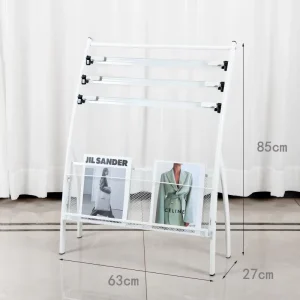 OEM ODM Freestanding Metal Magazine Display Rack Wire Mesh Brochure Catalog Literature Stand for Exhibition Retail Custom Size