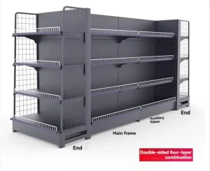 OEM ODM Grocery Store Equipment Pharmacy Display Rack Mini Store Shelving Gondola Supermarket Shelf Display Stand