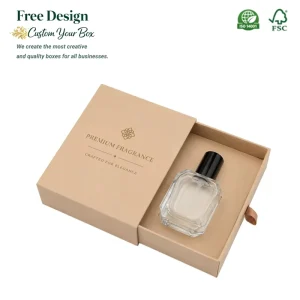 OEM ODM High End Premium 50ml Wooden Perfume Packing Box with Sponge Drawer Insert Custom Logo Set
