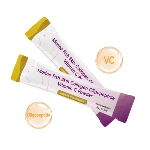 OEM ODM Private Label 4g Marine Collagen Oligopeptide Vitamin C Powder Skin Health Dietary Supplement for Adults