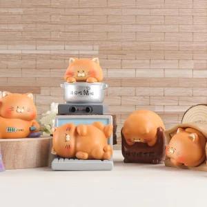 OEM ODM Resin Toy Manufacturer Cute Cat Animal Figure Blind Box Collectible Mystery Box Desktop Ornament Surprise Toy Factory