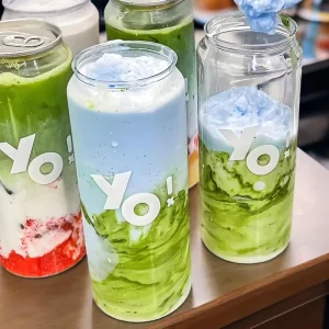 OEM PET Plastic Cans With Logo Transparent Plastic Can Soda Drinking Beverage Bottle With Aluminum Cans