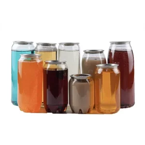OEM PET Plastic Cans With Logo Transparent Plastic Soda Drinking Bottle with Aluminum Cans
