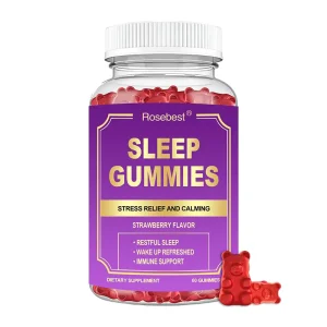 OEM Private Label Vegan Sugar Free Melatonin-Free Reishi Mushroom Sleep Gummy Supplement with 400mg Magnesium and GABA & Saffron