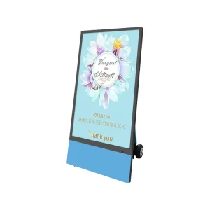 OEM Shopping Mall LED Billboard Digital Poster Stand Foldable Advertising Kiosk Movable 3840Hz High Refresh Seamless