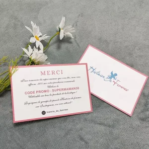 OEM Watercolor Design Thank You Cards with Envelopes