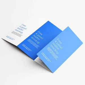 Offset Printing Film Manufacture Offer 4 Fold Brochure Folded Leaflet Flyer Pamphlet Printing Brochure Design Custom Size