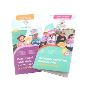 Offset Printing Folded Leaflet Corporate Brochure Art Paper Adhesive Film Lamination
