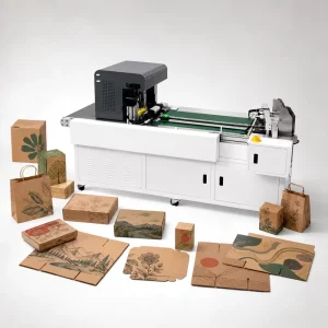 One Pass Digital Corrugated Printer for Kraft Paper Bag Mailer Box Custom Design Small Business Friendly Printing Machine