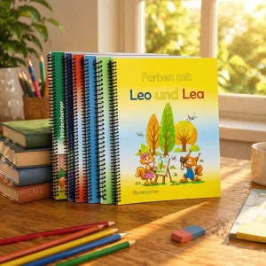 Open Flat at 180° Without Cracking Custom Bulk Spiral Soft Cover Exercise Books Text Book Printing for Student School