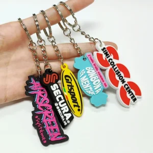 Original OEM Custom 3D PVC Keychain Logo Soft Key Chain Cartoon Anime Character Mini Rubber Keyring With Your Design