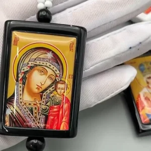 Orthodox Icons Saint Portrait Church Utensils Resin Virgin Mary Pendant Decor