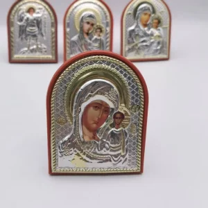 Orthodox Mount Athos Religious Icon Jesus Christ 3D Angel Christmas Coin Gold Plated Metal Etched Carved Technique