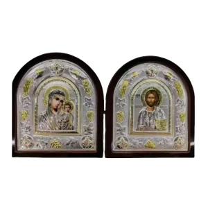 Orthodox Wood Icon Virgin Mary Aluminum Sheet Decoration Church Utensils Jesus Icon Catholic Decor 18x32cm