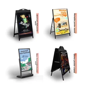 Outdoor Advertising Billboard Display Board Doorway Poster Stand Exhibition Rack Vertical Floor Standing K Board Display Stand
