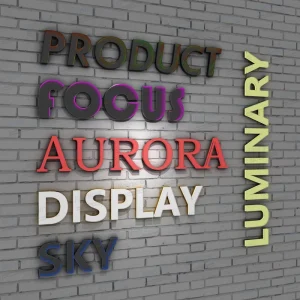 Outdoor Business Tube Sign Non-Illuminated Frontlit Store Front Sign Board Design Advertising Building Office Sign Shop