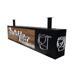 Outdoor Front Store Hanging 3D Led Aluminum Front lit Cube Light Box Sign