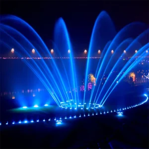 Outdoor Garden Fountain Stainless Steel IP68 Waterproof Programmable LED Underwater Light Custom Dancing Music Water Fountain