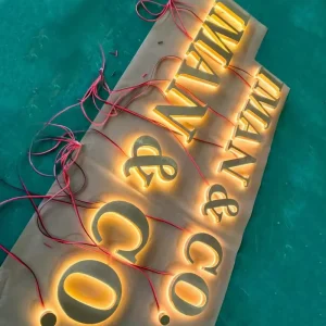 Outdoor IP65 Waterproof Stainless Steel Backlit Acrylic Letters LED Sign for Shopping Mall